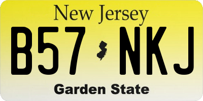 NJ license plate B57NKJ