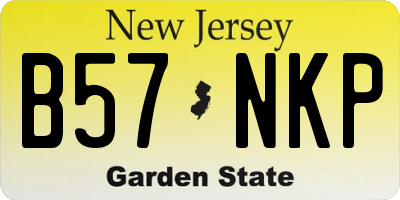 NJ license plate B57NKP