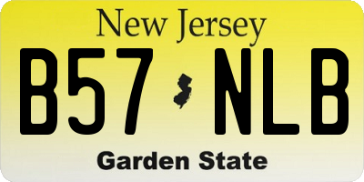 NJ license plate B57NLB