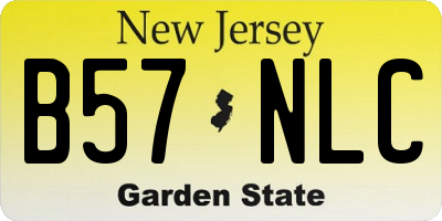 NJ license plate B57NLC