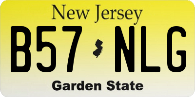 NJ license plate B57NLG