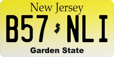 NJ license plate B57NLI