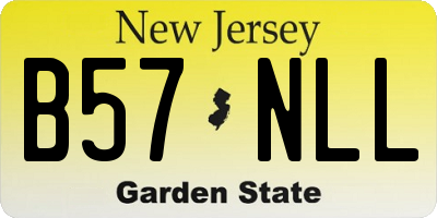 NJ license plate B57NLL