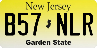 NJ license plate B57NLR