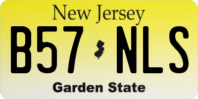 NJ license plate B57NLS