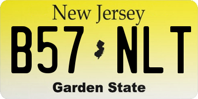 NJ license plate B57NLT