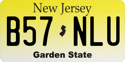NJ license plate B57NLU