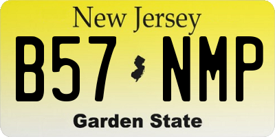 NJ license plate B57NMP