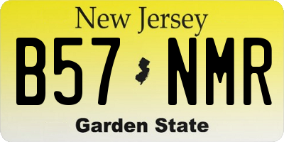 NJ license plate B57NMR