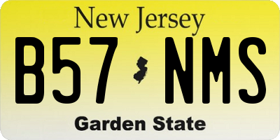 NJ license plate B57NMS