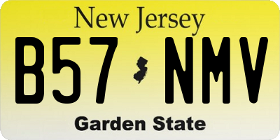 NJ license plate B57NMV