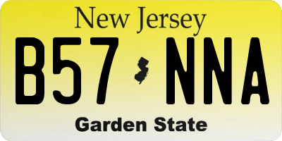 NJ license plate B57NNA