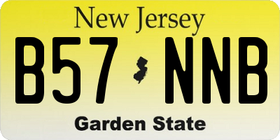 NJ license plate B57NNB