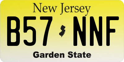NJ license plate B57NNF