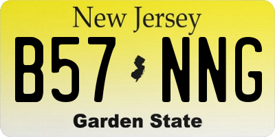 NJ license plate B57NNG