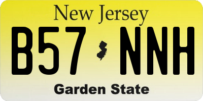 NJ license plate B57NNH