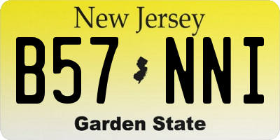 NJ license plate B57NNI