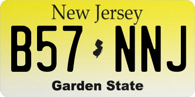 NJ license plate B57NNJ