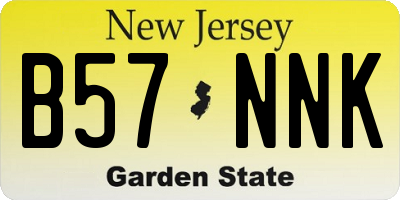NJ license plate B57NNK