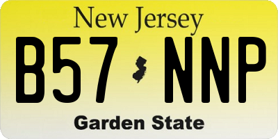 NJ license plate B57NNP