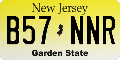 NJ license plate B57NNR