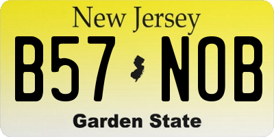 NJ license plate B57NOB