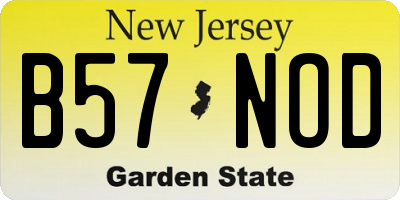 NJ license plate B57NOD