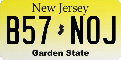 NJ license plate B57NOJ