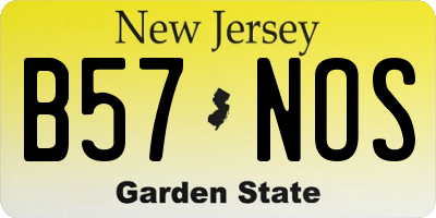 NJ license plate B57NOS