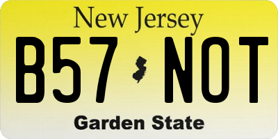 NJ license plate B57NOT