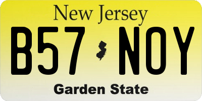 NJ license plate B57NOY