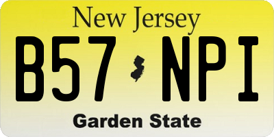 NJ license plate B57NPI