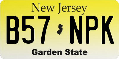 NJ license plate B57NPK