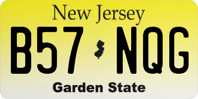 NJ license plate B57NQG