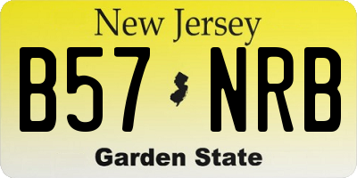 NJ license plate B57NRB