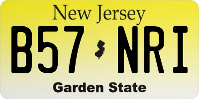 NJ license plate B57NRI