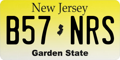 NJ license plate B57NRS