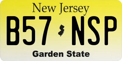 NJ license plate B57NSP