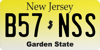 NJ license plate B57NSS
