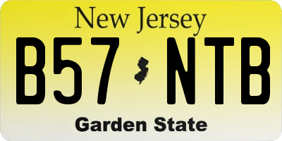 NJ license plate B57NTB