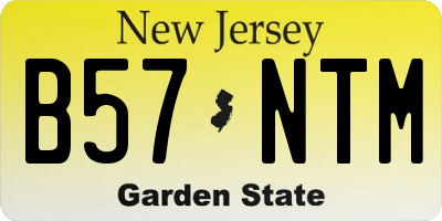 NJ license plate B57NTM
