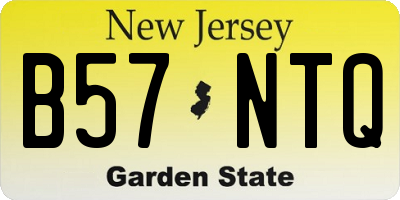 NJ license plate B57NTQ