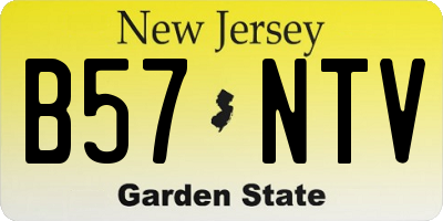 NJ license plate B57NTV