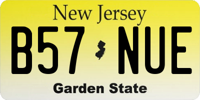NJ license plate B57NUE