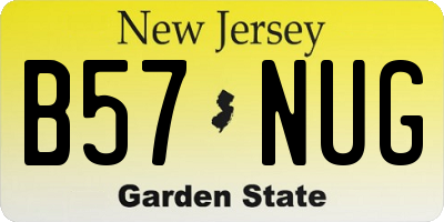 NJ license plate B57NUG