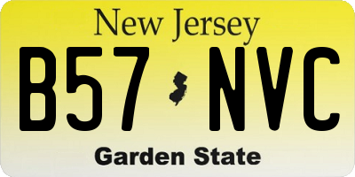 NJ license plate B57NVC
