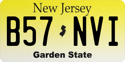 NJ license plate B57NVI