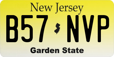 NJ license plate B57NVP