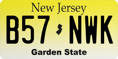 NJ license plate B57NWK