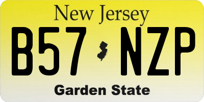 NJ license plate B57NZP